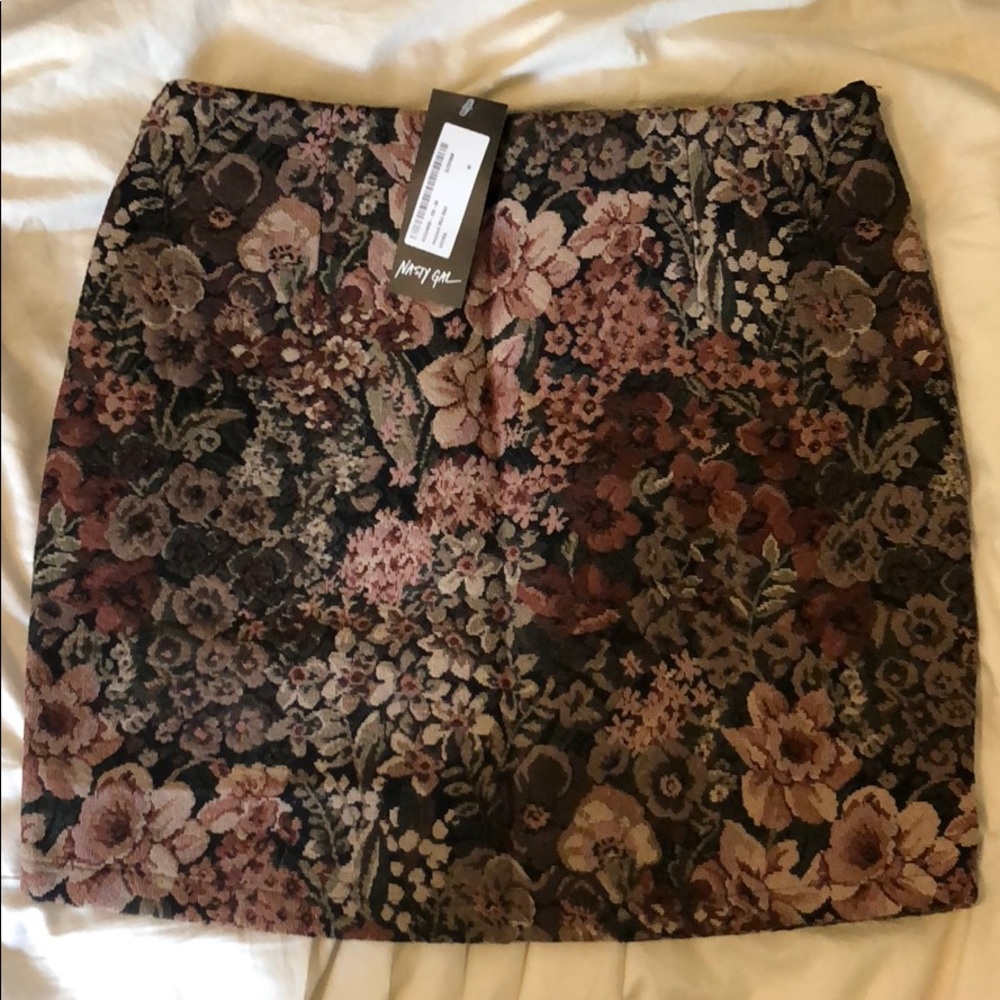 Nasty Gal floral mini skirt